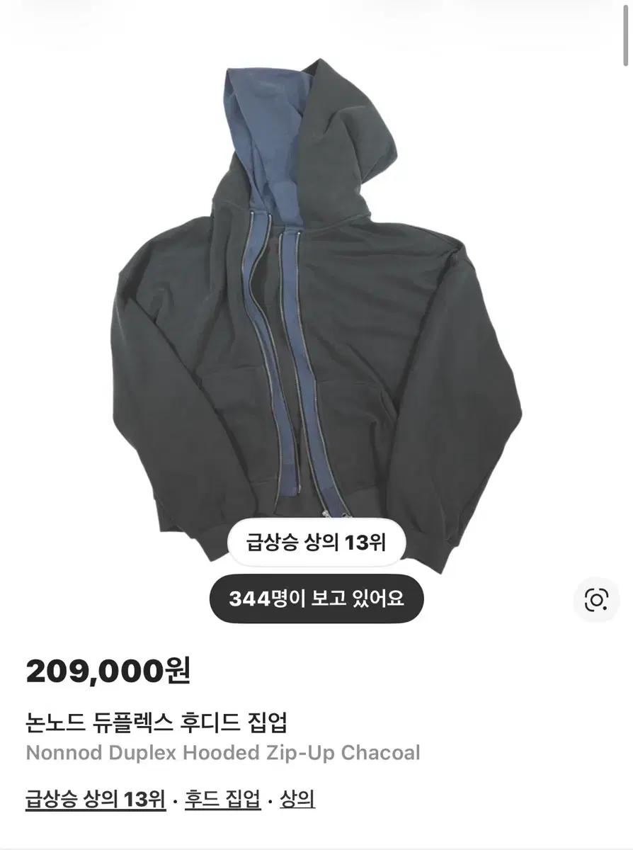논노드 듀플렉스 후디드 집업