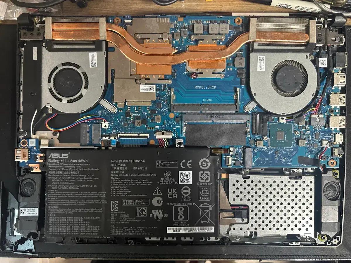 부품용 ASUS TUF Gaming F15 FX506LU 노트북