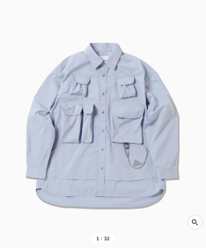 26SS 앤드원더 multi pocket LS shirt 블루 (L)