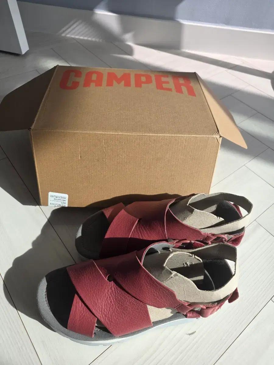 캠퍼 오루가 camper oruga 샌들 37사이즈 235 240 버건디
