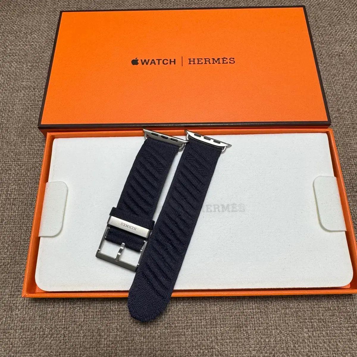 애플워치 에르메스 en mer 블루뉘 49mm