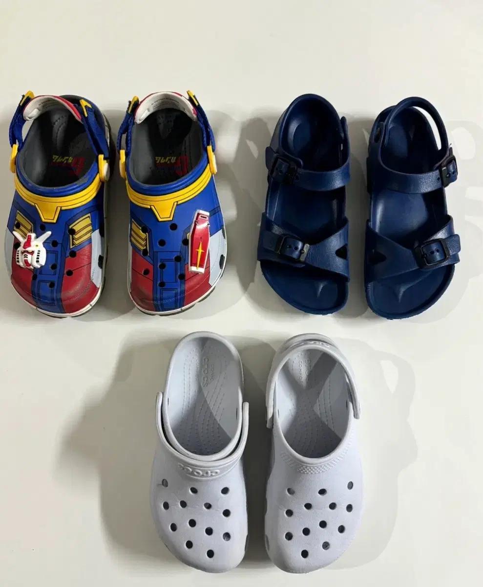 크록스 키즈, 버켄스탁 키즈 c13 190사이즈 3켤레 일괄