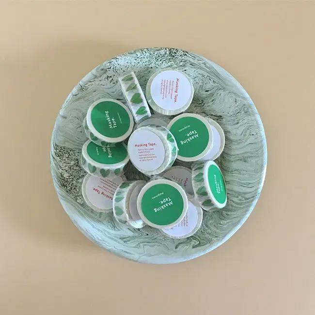 44 [마그레세라] Masking tape - green heart