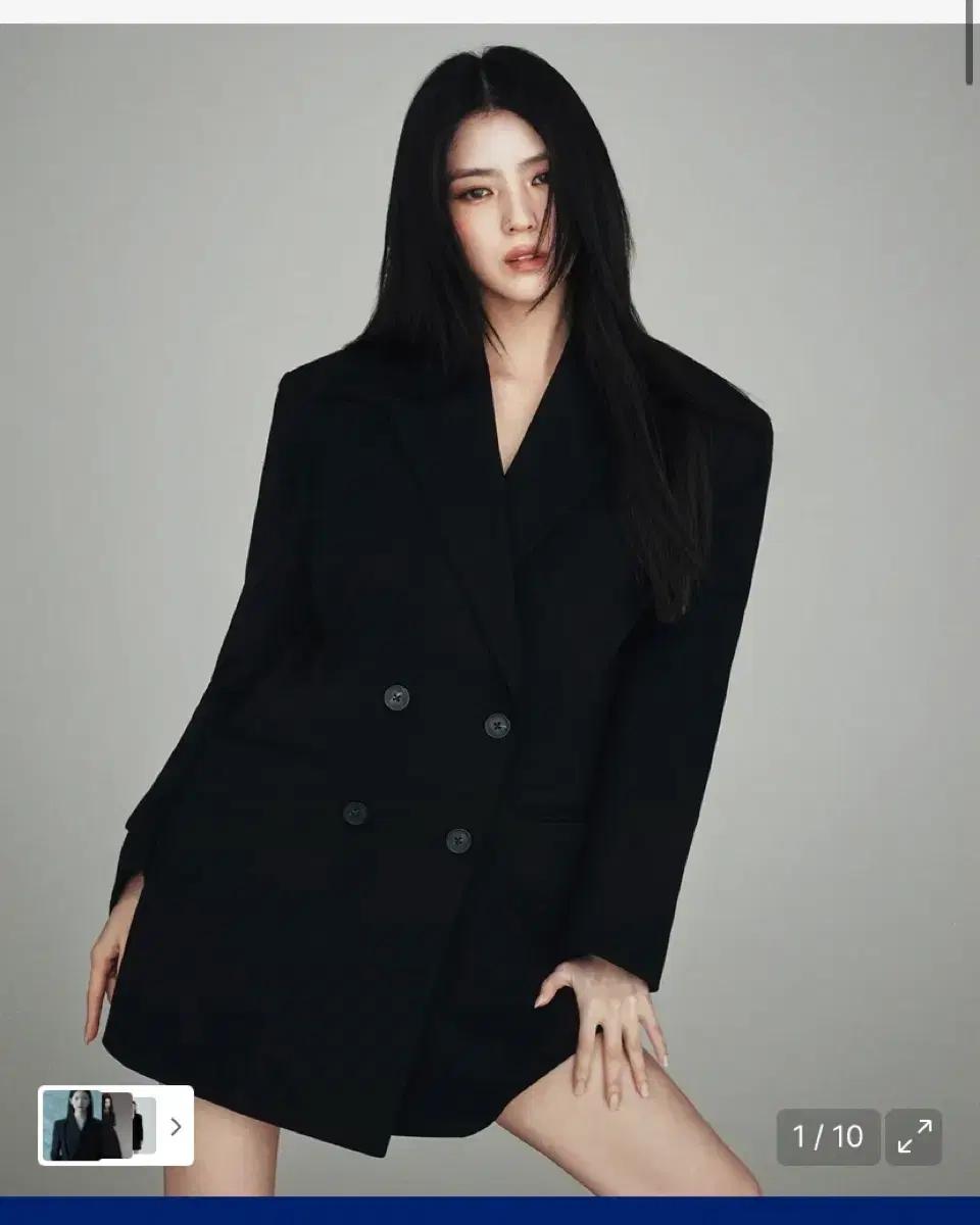 새상품) 무신사 스탠다드 우먼 더블 브레스티드 롱 블레이저 (s)