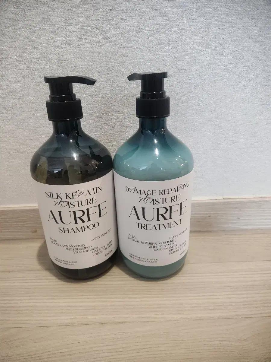 AURFE 샴푸 트리트먼트 1000ml 세트 새상품