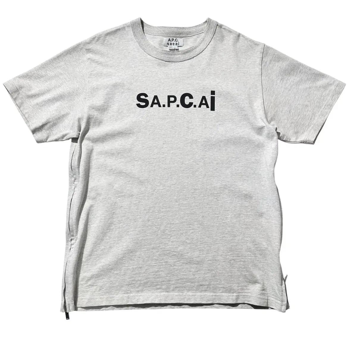 [XL] Sacai x APC 사카이 x 아페쎄 사이드 지퍼 반팔 티셔츠