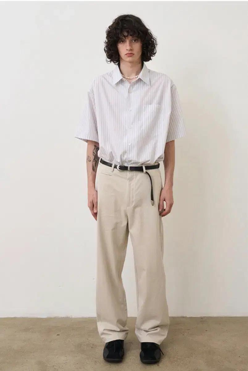 노운 스트라이프 반팔 셔츠 2사이즈 쿠어 이티씨이 인사일런스