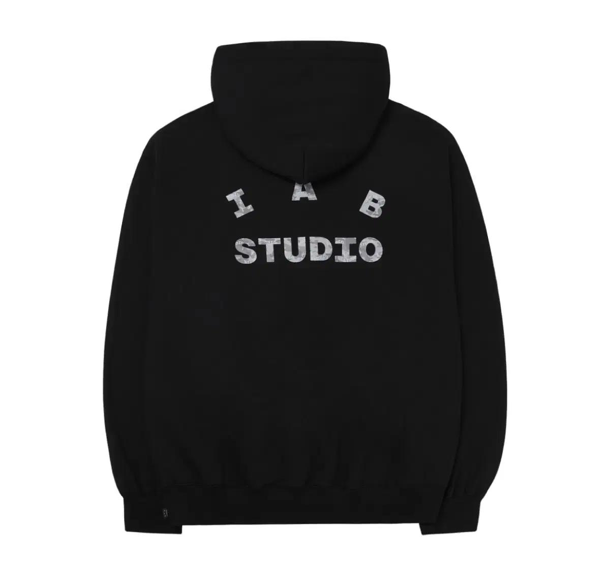 [2XL] 아이앱 스튜디오 카모 로고 블랙 후드