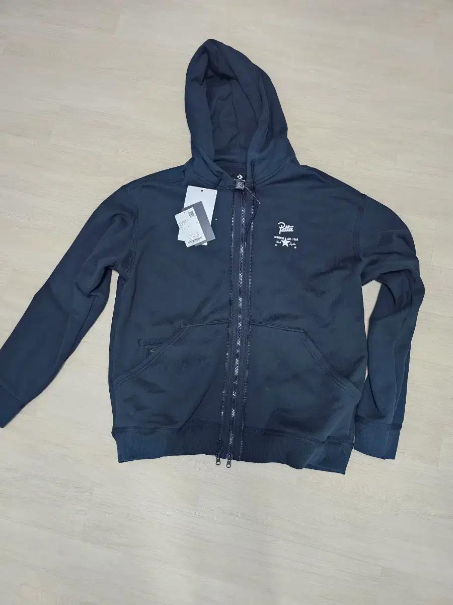 컨버스 x 파타 네잎클로버  플리스 후드 블랙  XXL