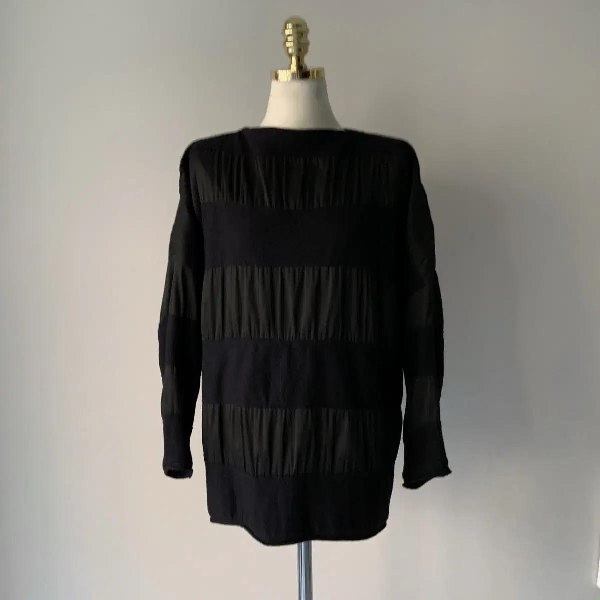 랑방 LANVIN 컬렉션 블랙 블라우스