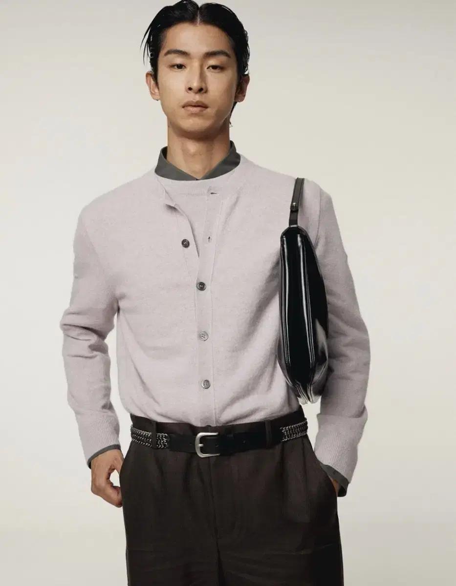 렉토 25FW 크루넥 레이어드 가디건 라벤더 XL 팝니다!