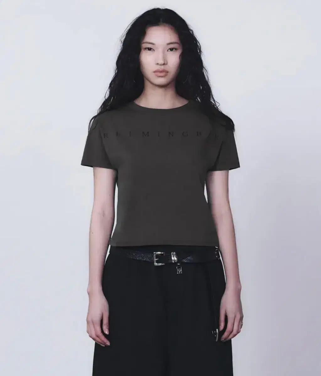 트리밍버드 Horizon Logo Crop T-Shirts 차콜