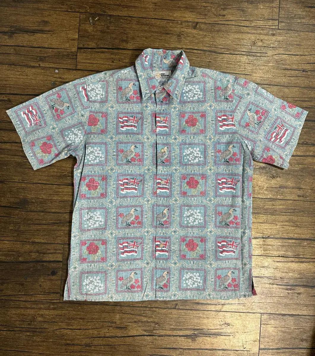 Reyn Spooner 레인스푸너 90년대 하와이안 빈티지셔츠 M~L