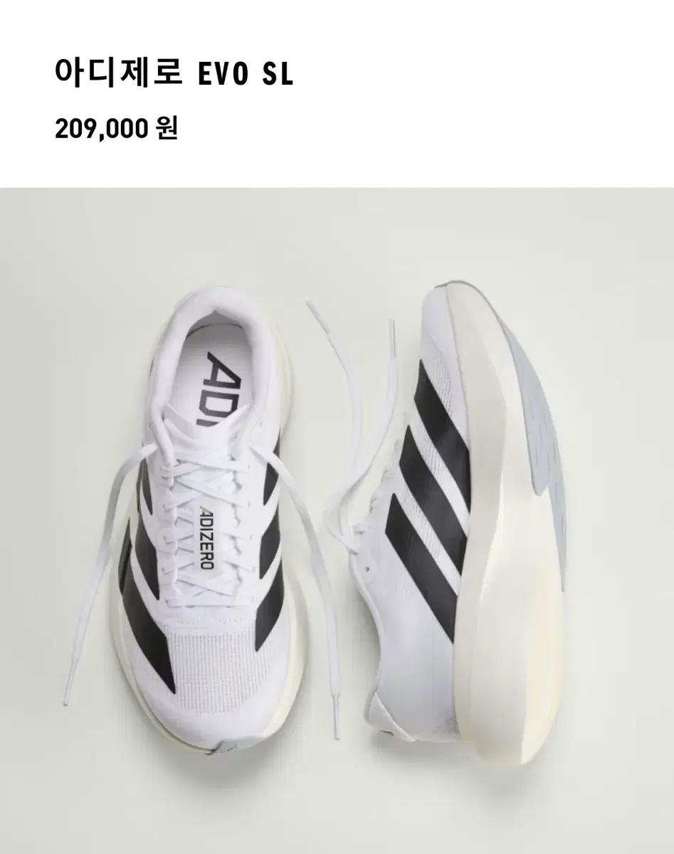 아디다스 아디제로 EVO SL 화이트 (W)250