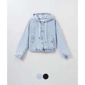 스파오 연첨후드 크롭청자켓S/알뜰한여우