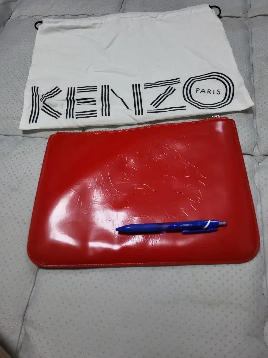 KENZO 겐조 레드 클러치 백 + 더스트백