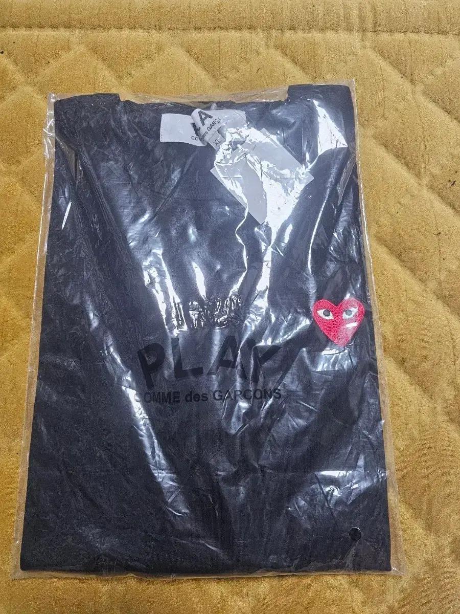 꼼데가르송 플레이 블랙 반팔 티셔츠 XL