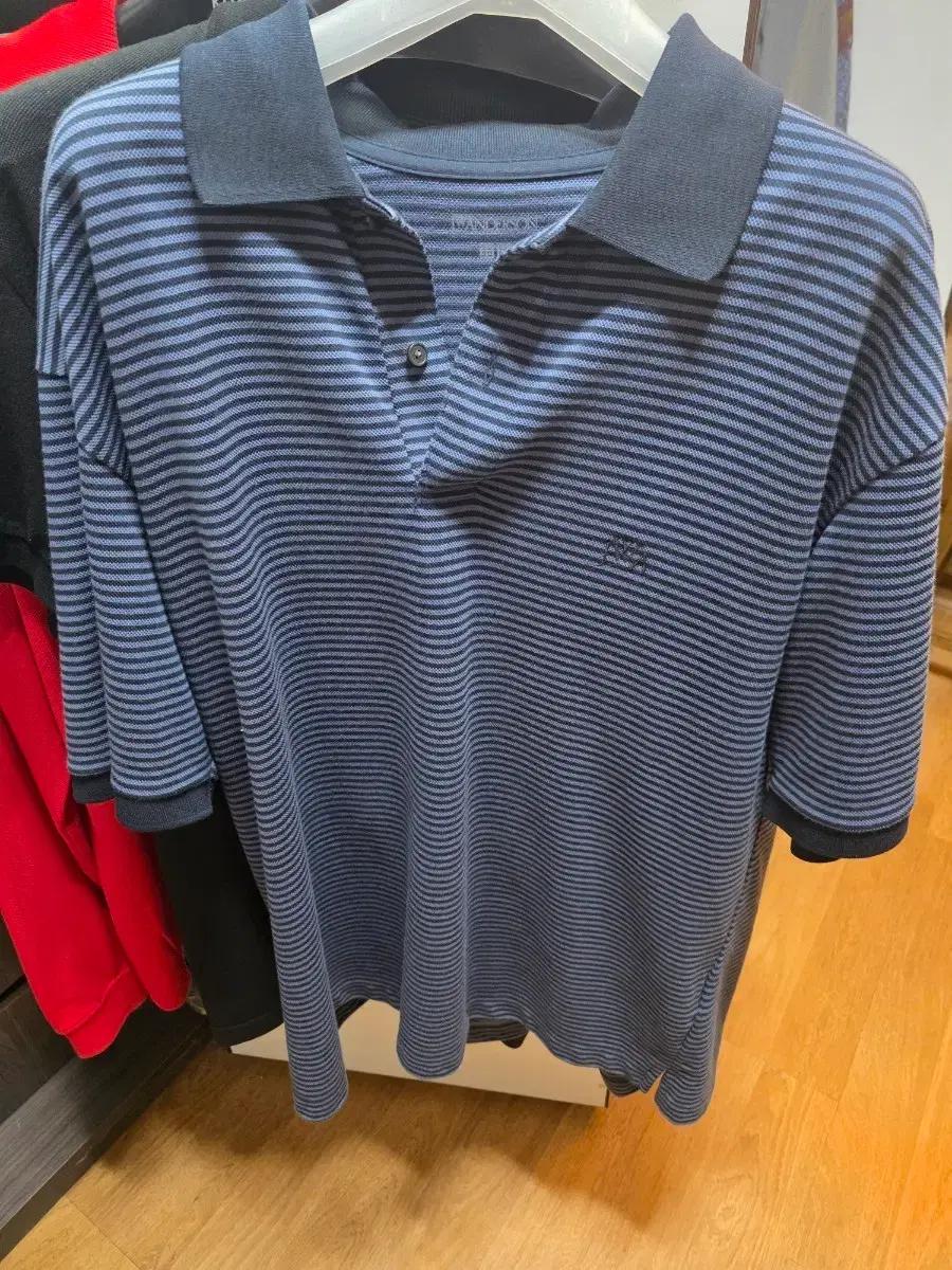 유니클로 JW ANDERSON 스트라이프 남성 폴로 티셔츠