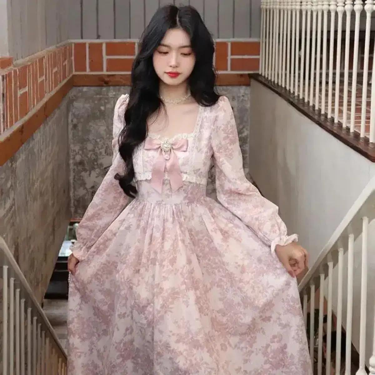 졸사 대여 개화기 경성의복 공주파자마 핑크드레스 원피스 졸업사진 컨셉