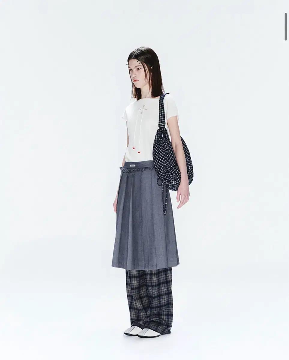 페넥 가방 LASSIE BAG - CHECK NAVY