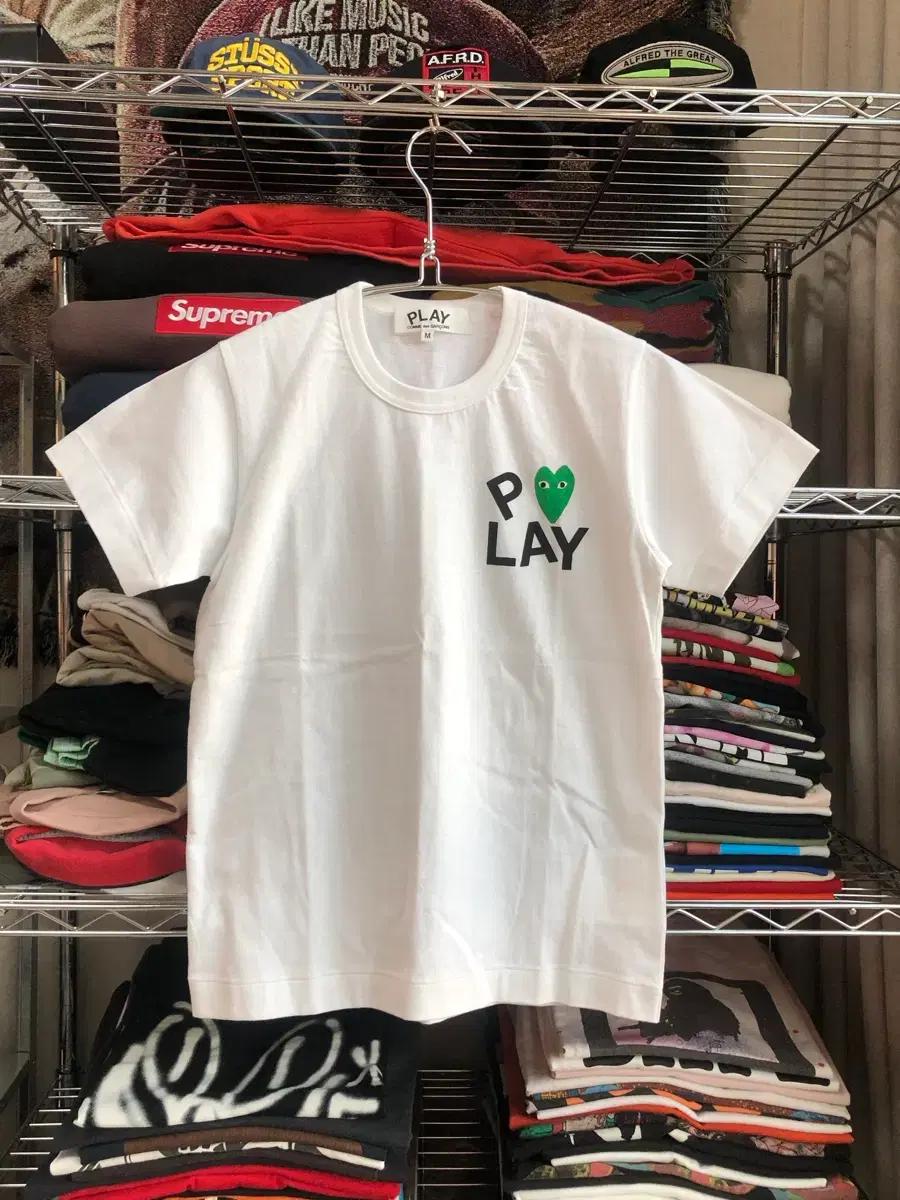 꼼데가르송 play로고 반팔 티셔츠
