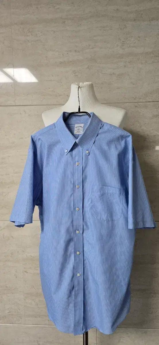 Brooks Brothers 브룩스브라더스 남성 스트라이프 반팔 셔츠