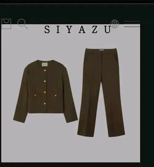 (새상품)시야쥬 SIYAZU 미니멀 트위드 정장 셋업