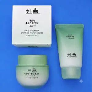 [새제품]한율 어린쑥1+1/쑥시카,트러블 수분진정 크림 55ml+55ml