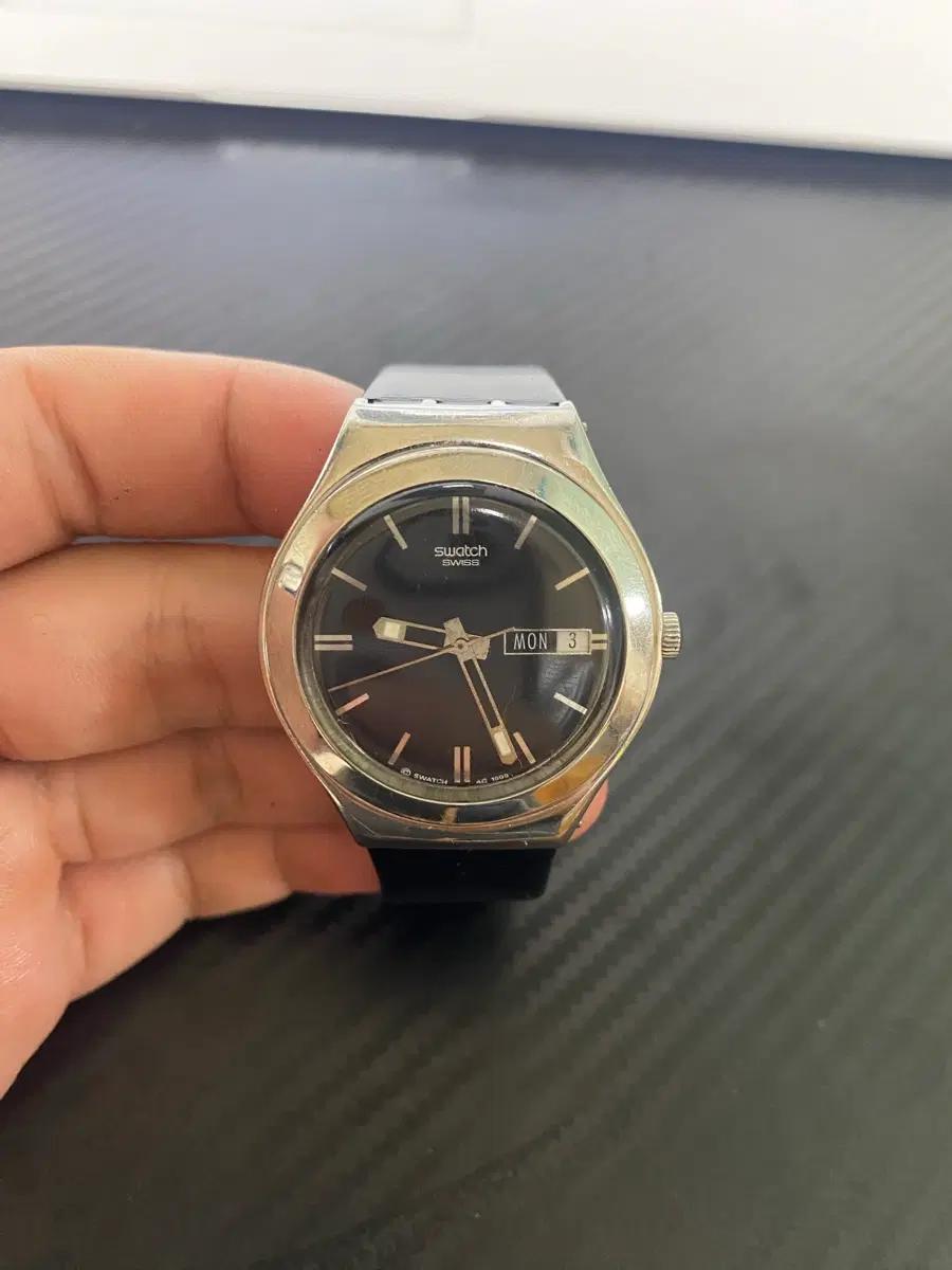 *[SWATCH] 빈티지 90년대 스와치 아이러니 블랙가드