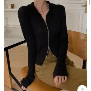 블랙업 앤코라 카라 집업 가디건