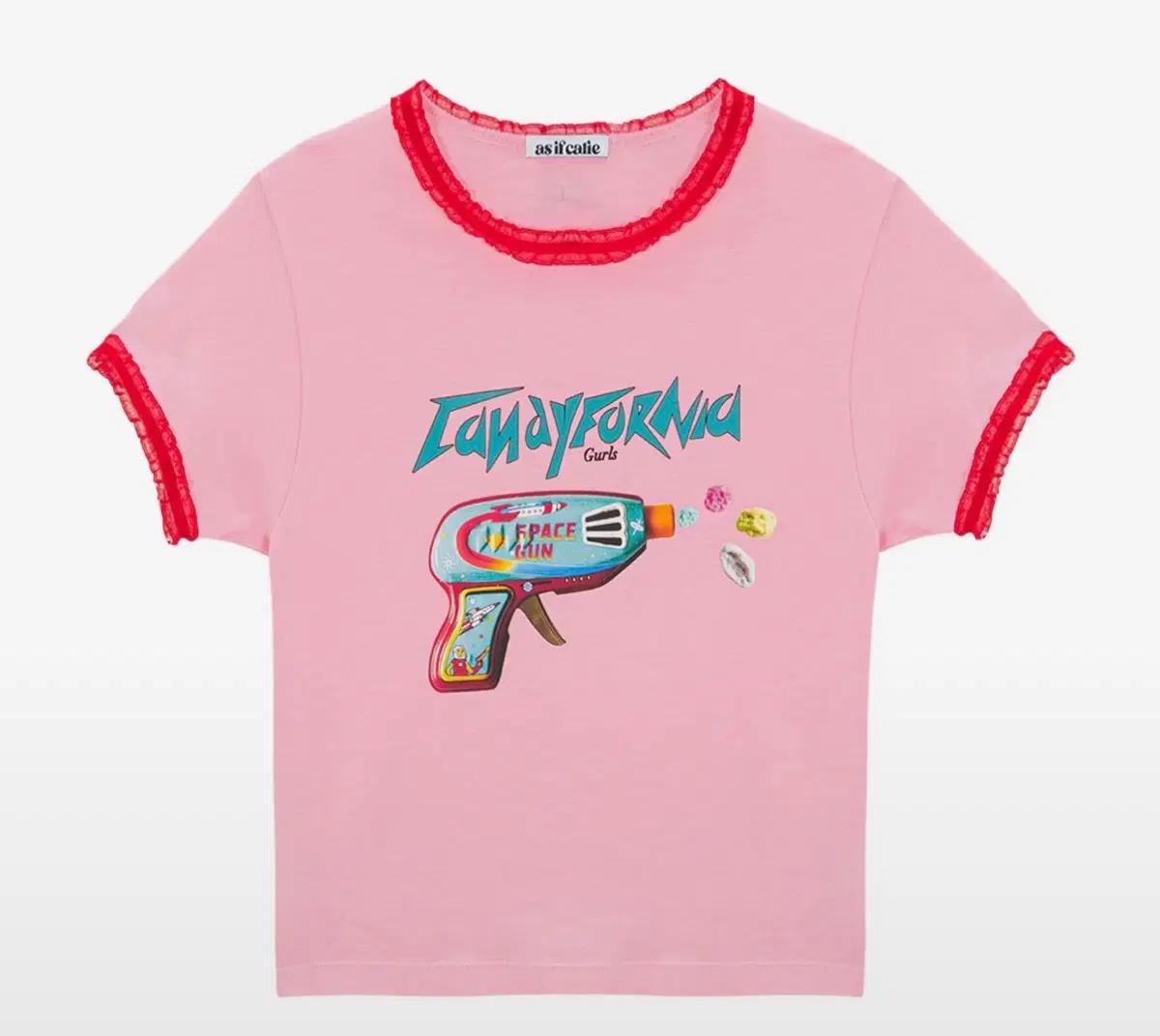 에즈이프캘리 TOY GUN T-SHIRT 핑크