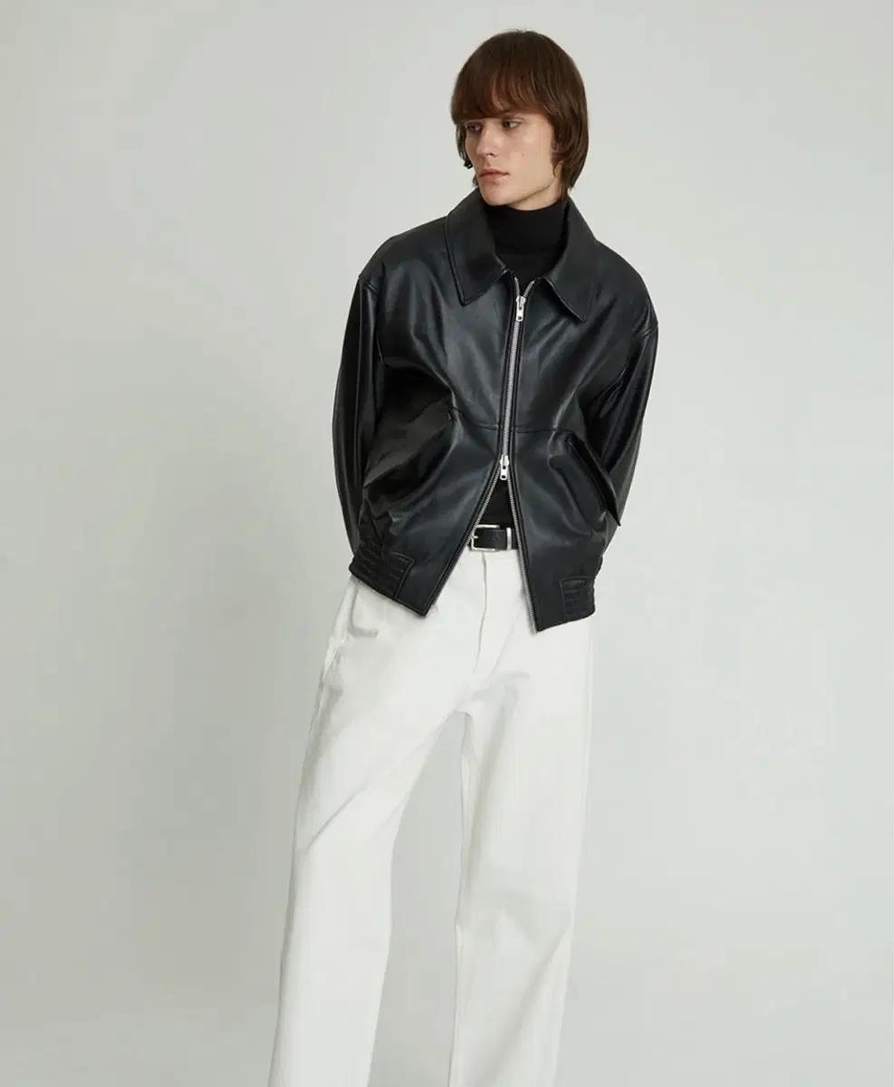 앤드로스 양가죽 라이더 레더 자켓 블랙 검정 보머 투웨이 Torino Single Leather Jacket G-1