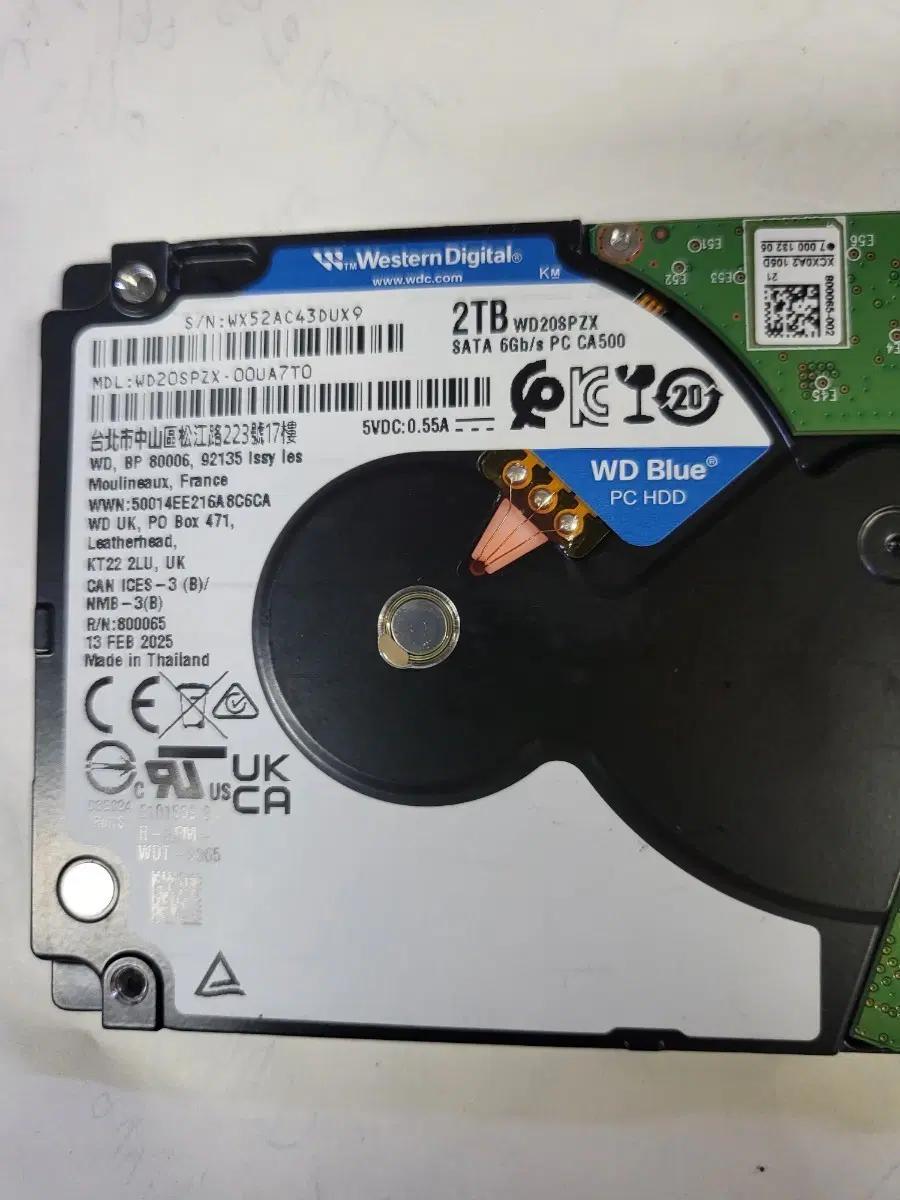 WD Blue 2TB HDD WD20SPZX SATA 6Gb/s