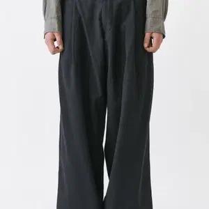 이얼즈어고 Y-959 270g Linen Cotton Drill One Tuck Wide Chino Pants