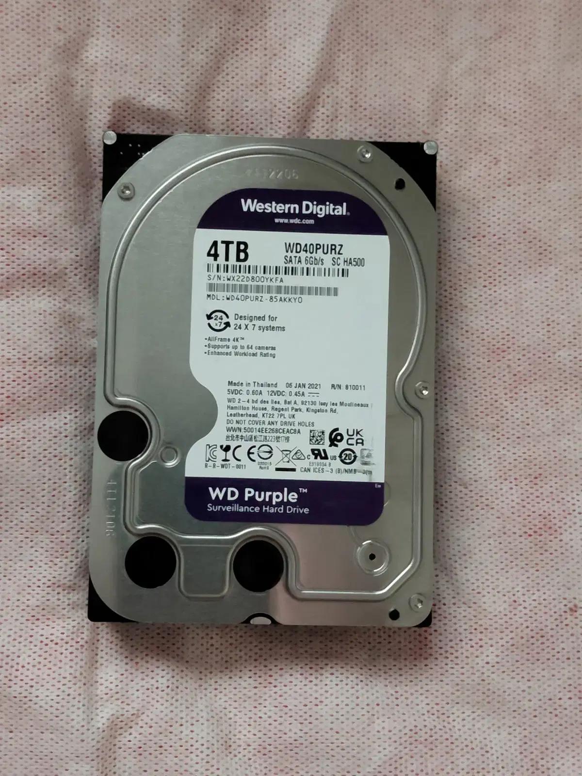 WD Purple HDD 4TB 3.5인치