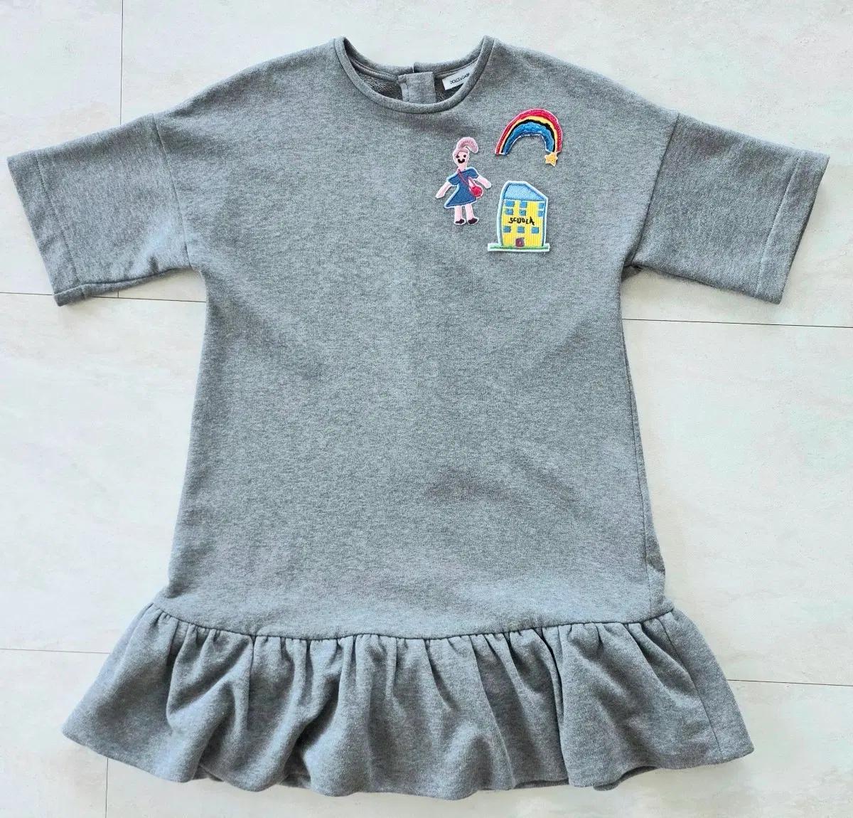 [정품] 돌체앤가바나 키즈 자수 패치 맨투맨 원피스 (Made in Italy). 12~13세. 147cm