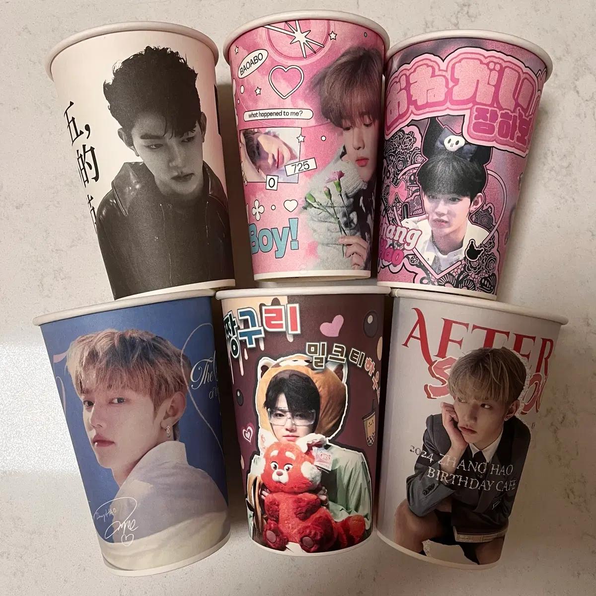 제로베이스원 앤더블 장하오 생카 컵