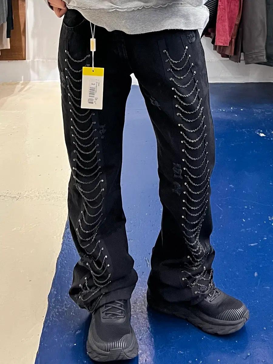 VERSACE 베르사체 체인 팬츠