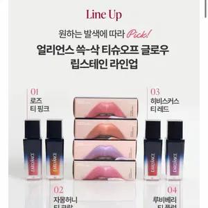 얼리언스 티슈오프 립타투 코랄 웜톤