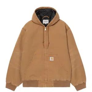 칼하트 WIP OG 액티브 자켓 해밀턴 브라운 스톤 캔버스 M