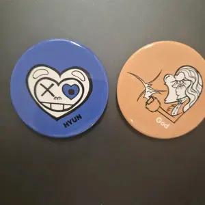 xlov 엑스러브 서울콘서트 현 캔뱃지 2개 일괄