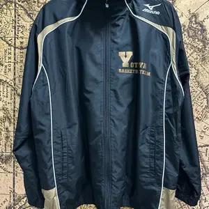 미즈노 MIZUNO 일본판 농구팀 바람막이 자켓 XL 블랙 골드