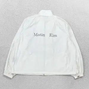 마뗑킴 Matin kim 백 로고 코팅 자켓 아이보리