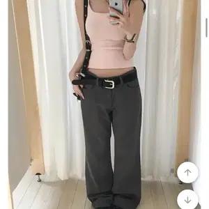 OOTJ 로우라이즈 세미와이드 빈티지팬츠 차콜