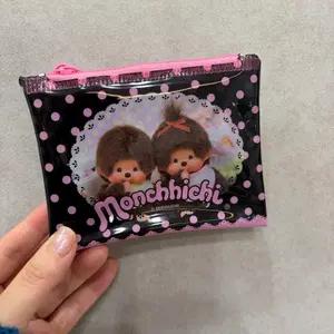 몬치치 정품 랜깡 플랫 파우치 새상품 - 블랙핑크