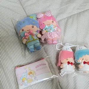 산리오 리틀트윈스타 키키 라라 마스코트 인형 키링 파우치 일괄