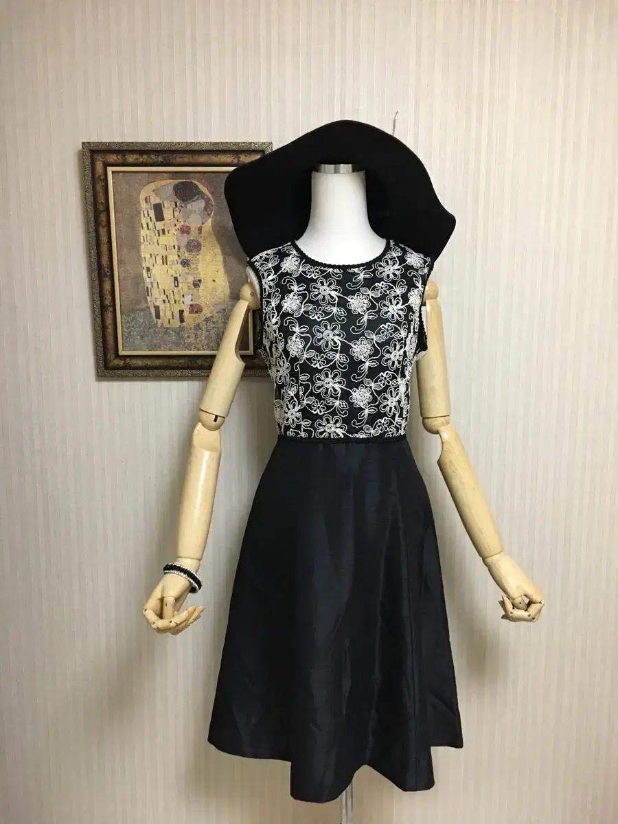 봄 고급 꽃레이스 원피스