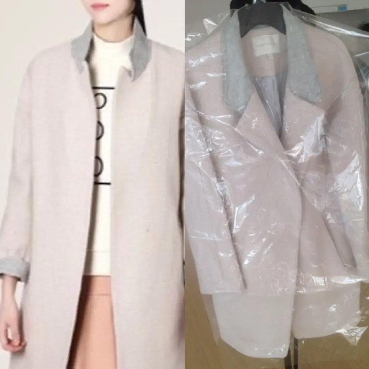 [가격다운] 플라스틱아일랜드 오버핏 코트 모직코트 겨울코트