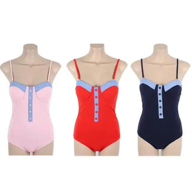 특가>왕뽕 원피스 수영복 레트로 모노키니 비키니