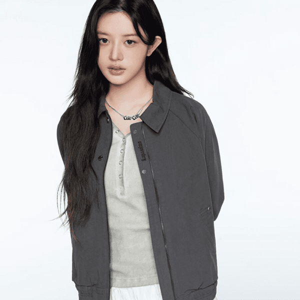 [슈퍼드라이] 우먼스 브이넥 헨리 롱슬리브 베이지